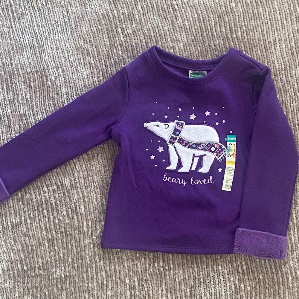 Garanimals Purple Sweatshirt with Polar Bear Design